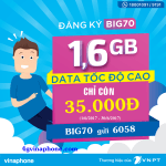 Giảm 59% cước đăng ký BIG70 từ 1/6 - 30/6 trên toàn quốc