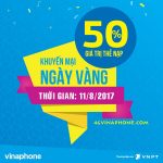 Thông tin Vinaphone khuyến mãi 11/8