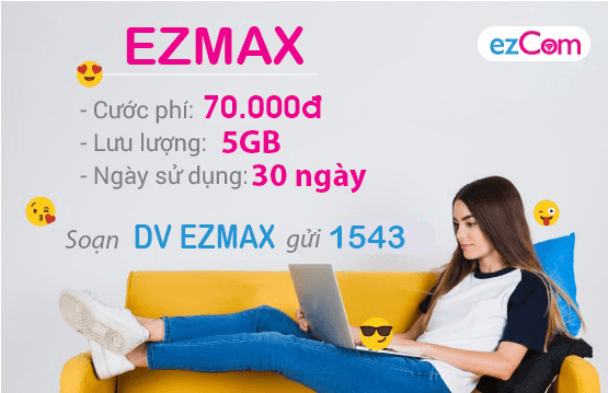 Đăng ký gói cước DMAX Vinaphone chỉ 70k có ngay 5GB data