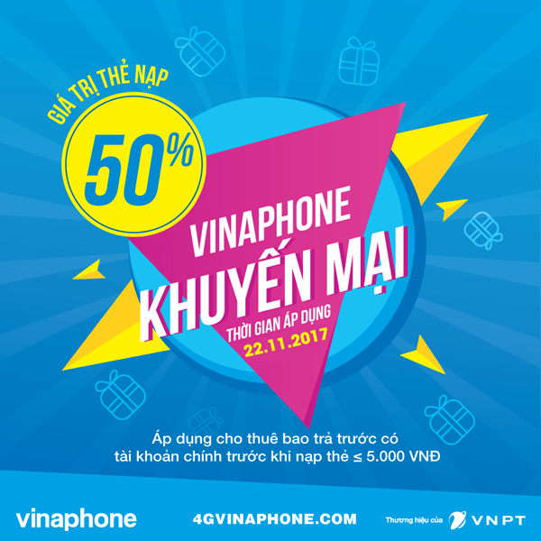 Thông tin Vinaphone khuyến mãi ngày 22/11