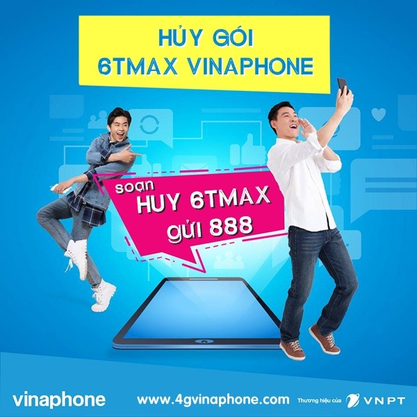 Cách hủy gói 6TMAX Vinaphone