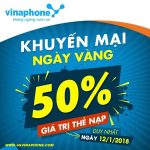 Chương trình Vinaphone khuyến mãi 12/1