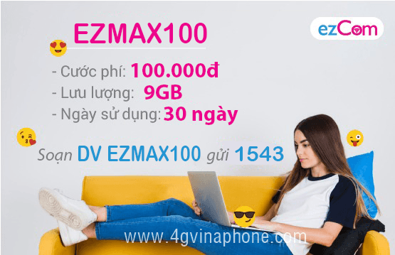 Đăng ký gói EZMAX100 Vinaphone