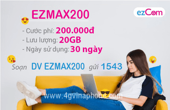 Đăng ký gói cước EZMAX200 Vinaphone