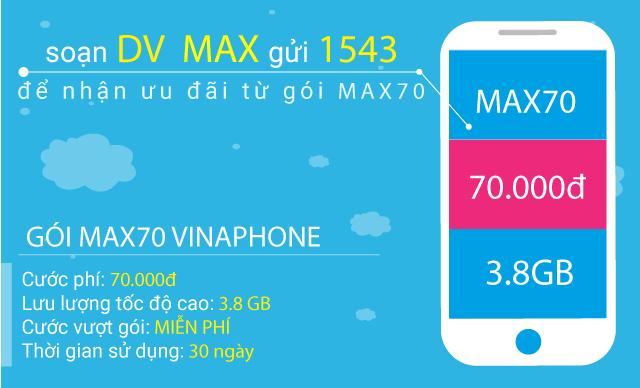 Đăng ký gói MAX70 Vinaphone