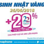 Thông tin Vinaphone khuyến mãi 26/6/2018