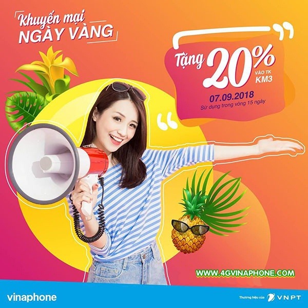 Chương trình Vinaphone khuyến mãi 7/9