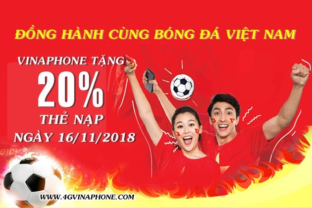 Vinaphone khuyến mãi Ngày 16/11/2018 