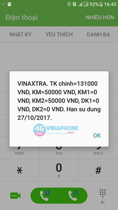 Tài khoản Dk1 Dk2 Vinaphone