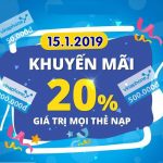 Vinaphone khuyến mãi ngày 15/1/2019