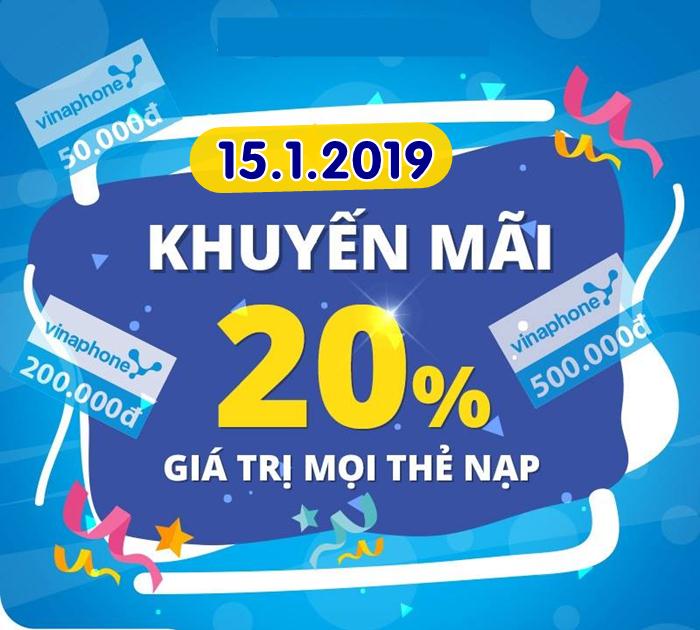 Vinaphone khuyến mãi ngày 15/1/2019