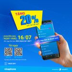 Vinaphone khuyến mãi ngày 16/7/2019 tặng 20% thẻ nạp