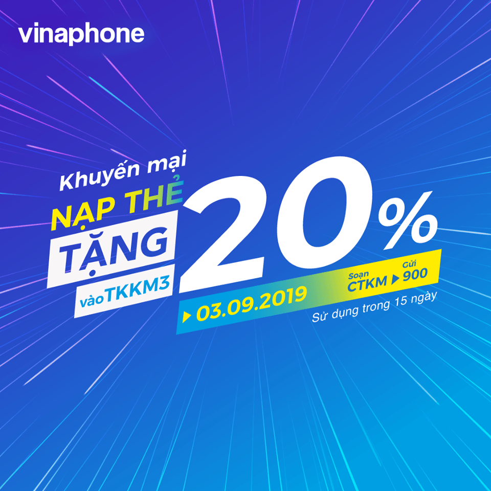 Vinaphone khuyến mãi ngày 3/9/2019