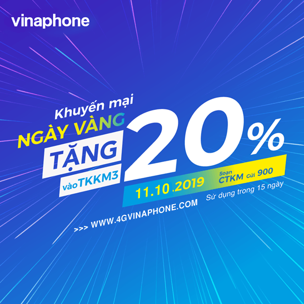 Vinaphone khuyến mãi 11/10/2019