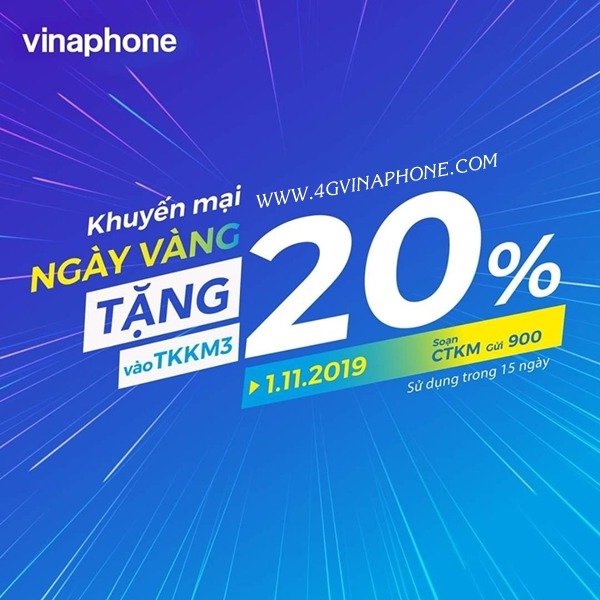 Vinaphone khuyến mãi ngày 1/11/2019