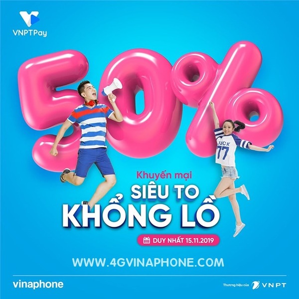 Vinaphone khuyến mãi ngày 15/11/2019 tặng 20% thẻ nạp