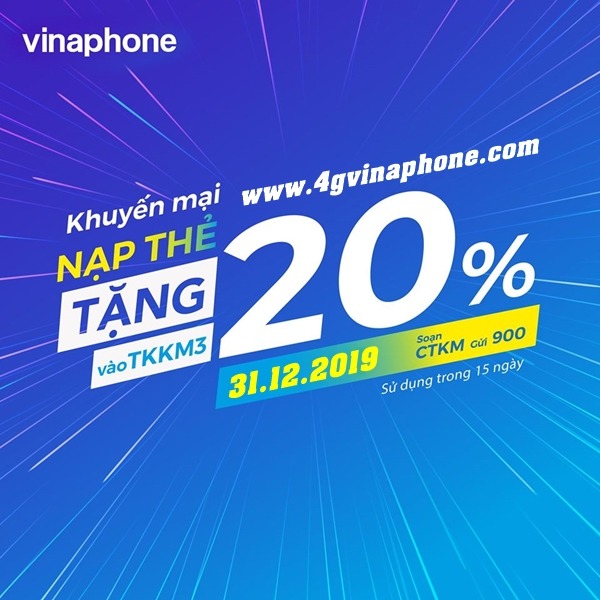 Vinaphone khuyến mãi ngày 31/12/2019