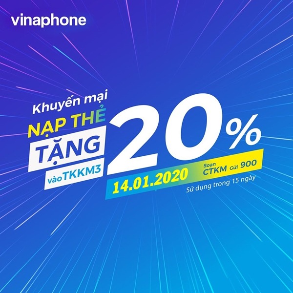 Vinaphone khuyến mãi ngày 14/1/2020