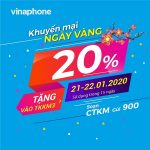 Vinaphone khuyến mãi ngày 21, 22/1/2020