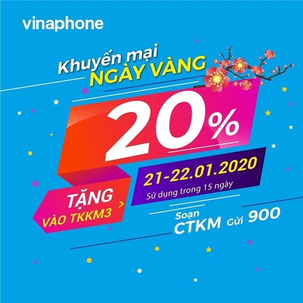 Vinaphone khuyến mãi ngày 21, 22/1/2020