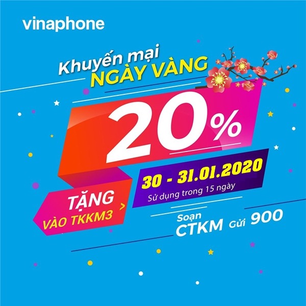 Vinaphone khuyến mãi ngày 30 - 31/1/2020