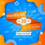 Chương trình khuyến mãi Vinaphone ngày 5/6/2020 tặng 20% tiền nạp bất kỳ