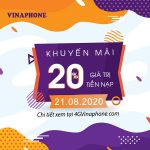 Vinaphone khuyến mãi ngày 21/8/2020 ưu đãi ngày vàng toàn quốc