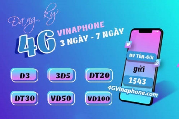 Ưu đãi 3GB data chỉ 15k khi đăng ký gói D3 Vinaphone