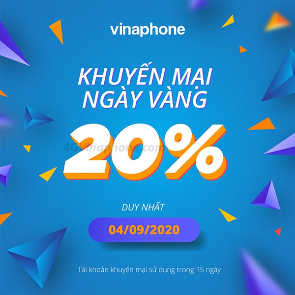 Chi tiết chương trình khuyến mãi Vinaphone ngày 4/9/2020