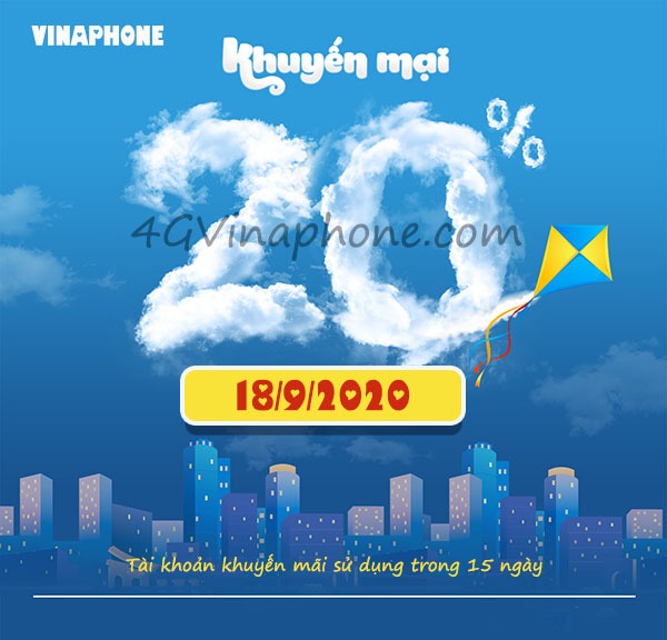 thông tin chương trình Vinaphone khuyến mãi ngày 18/9/2020