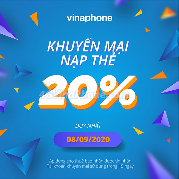 Vinaphone khuyến mãi ngày 8/9/2020 ưu đãi ngày vàng 8/9/2020 trêntoàn quốc 