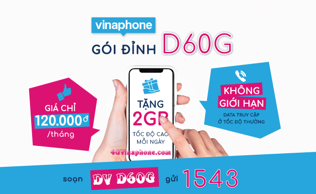 Cách kiểm tra ưu đãi data và gọi trong gói D60G Vinaphone