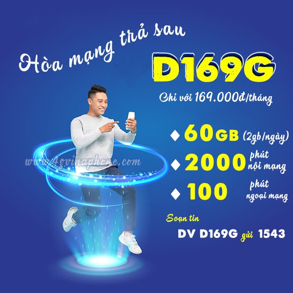 Cách đăng ký gói cước D169G Vinaphone miễn phí 2GB data, gọi Free cả tháng