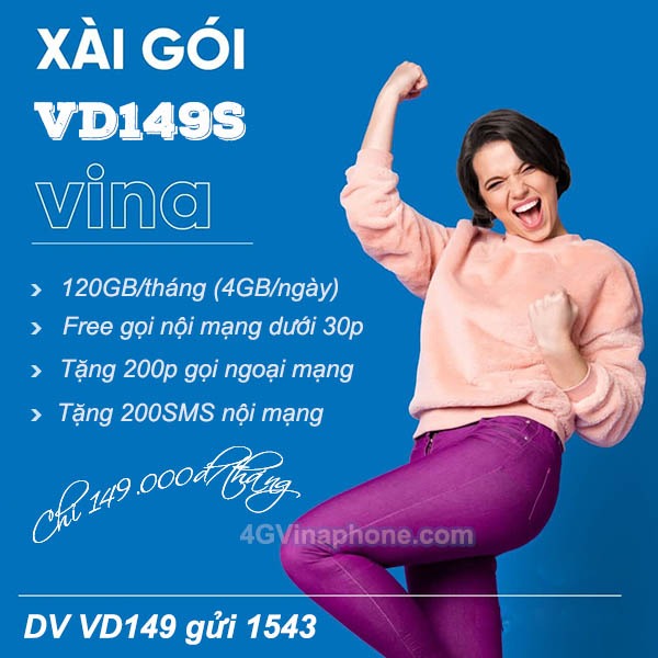 Hướng dẫn cách đăng ký gói VD149S Vinaphone khuyến mãi data và gọi thoại 