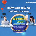 Đăng ký gói cước MAX109V Vinaphone nhận 30GB data, Free data MY TV