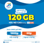 Đăng ký gói cước D60G Vinaphone miễn phí 120GB data và gọi thoại thả ga