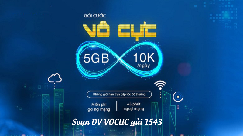 Đăng ký gói cước Vô Cực Vinaphone miễn phí 5GB + Gọi cả ngày 