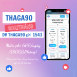 Đăng ký gói cước THAGA90 Vinaphone có 180GB data dùng 30 ngày
