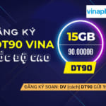 Cách đăng ký gói cước DT90 Vinaphone nhận 15GB data dùng 1 tháng