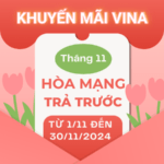 Vinaphone khuyến mãi hòa mạng trả trước tháng 11/2024